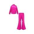 thumbnail image 2 of TiaoBug Kids Boys Girls 2Pcs Jazz Hip Hop Dance Performance Outfit Long Sleeve Button Shirt with Flared Pants for Disco Party Hot Pink 7-8, 2 of 7