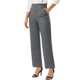 thumbnail image 1 of Pantalones Largos de pierna recta Allegra K Tartán a cuadros casuales Cintura Alta Mujer Azul oscuro M, 1 of 6