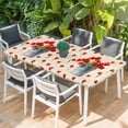 thumbnail image 2 of Red Tulip Flowers Table Cloths for 3 Foot Rectangle Tables, Spring Floral Vintage Drum Country Yellow Patio Waterproof Elastic Fitted Tablecloths, Washable Rectangular Table Cover for Camping, 2 of 8