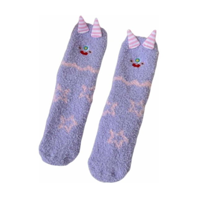 Womens Winter Socks, Mid Tube Socks with Fleece for Warmth and Cold Protection