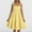 Yellow, variant on SMihono Summer Dresses for Women 2025 Double-Layer Mini Puff Dress Sleeveless Adjustable Spaghetti Straped Pleat Cute Sundresses Light Blue S