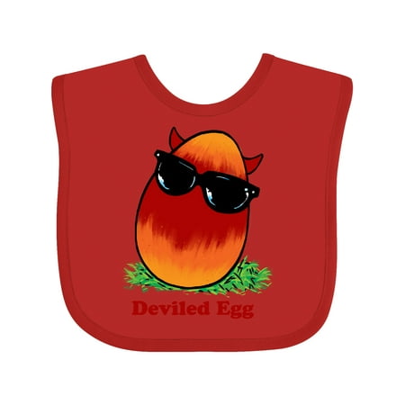

Inktastic Easter Red and Orange Deviled Egg with Horns and Sunglasses Boys or Girls Baby Bib