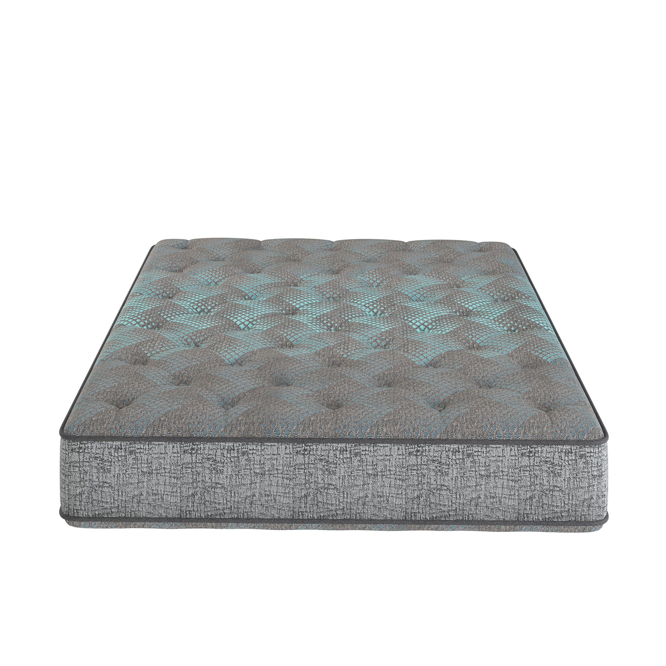 JERFIT 9 Inch King Size Medium Firm Mattress, 2-Sided Flip Design, Foam Core for Support Durability, Grey and Blue