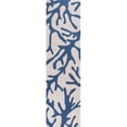 thumbnail image 1 of HomeRoots 353714 2 ft. x 7 ft. 6 in. Runner Polyester Ivory & Blue Area Rug, 1 of 1