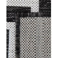 thumbnail image 3 of Unique Loom Outdoor Modern Collection Area Rug - Achromatic (7' 10" Square Black and White), 3 of 6