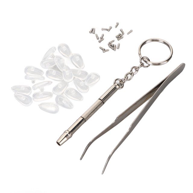 Almohadilla Para La Nariz Para Gafas, Kit De Reparación De Gafas, Pinzas, Acero Inoxidable Antideslizante, Para Mantenimiento Y Tienda