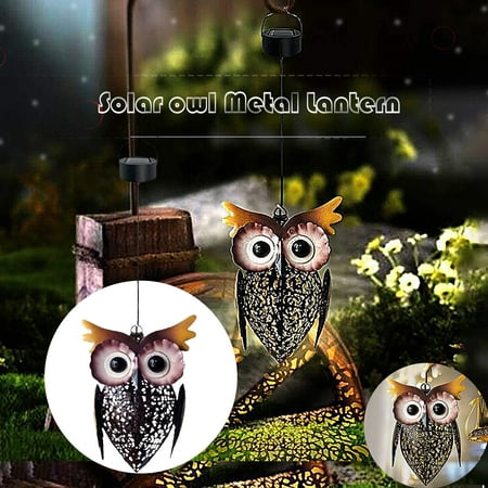 

Rong Yun Solar Lights Hanging Outdoor Vintage Cute Owl Metal s