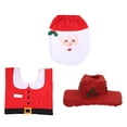 thumbnail image 1 of Juego de funda y alfombra para inodoro con diseño de Papá Noel, divertidas decoraciones navideñas para el baño, 1 of 5