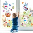 thumbnail image 2 of Feliz Pascua Conejo Conejo Ventana Se Aferra, Huevos Zanahoria Pollito Pared Vidrio Pegatinas Calcomanía Decoraciones Navideñas, Verano Niños Habitación Hogar Cocina Decoración, 2 of 7