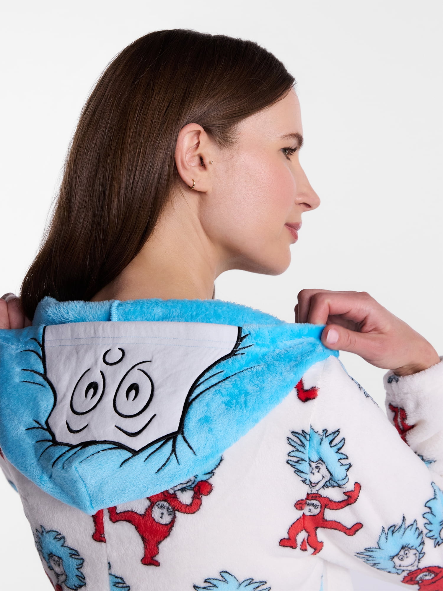 Dr. Seuss Cat in the Hat Women's Graphic Union Suit, Sizes XS-3X