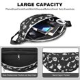 thumbnail image 4 of Fanny Pack Black Halloween Ghost Pumpkin Pattern Waist Pack Bag,Running Cross Bag,Waterproof Large Fanny Packs for Women Men for Travel Running Hiking Cycling, 4 of 6