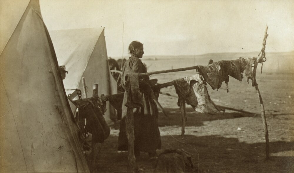 meat-preparation-c1908-na-sioux-woman-on-the-pine-ridge-indian