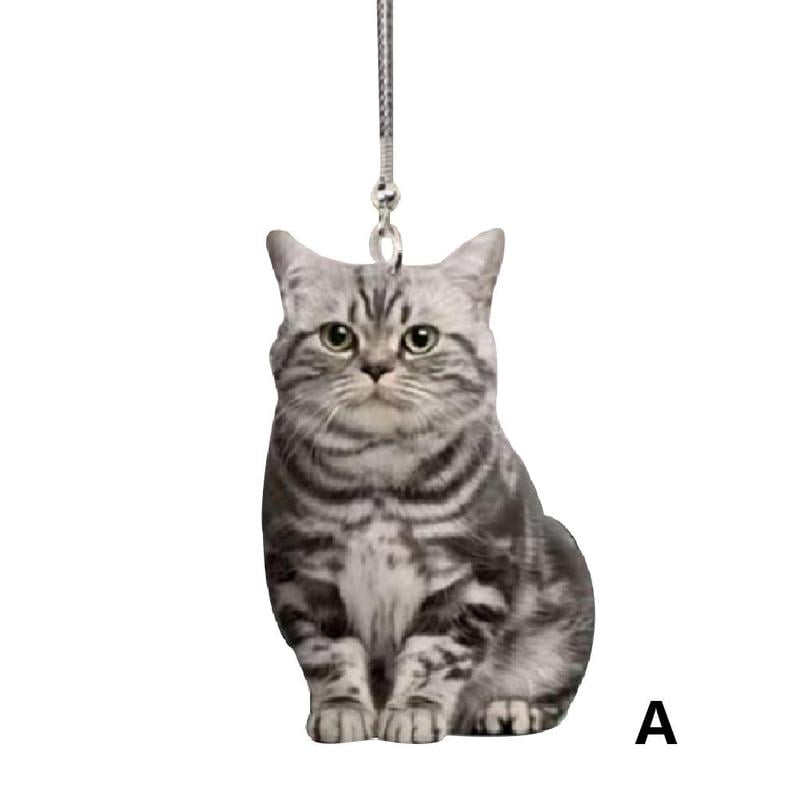 2021 Cute Cat Car Hanging Ornament with Colorful Balloon Pendant Creative Decor 