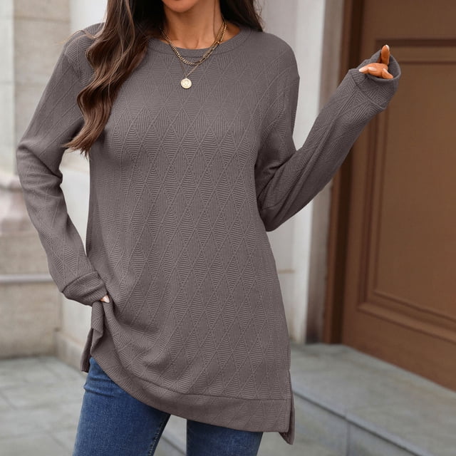 Ailaofu Long Sleeve Shirts for Women Fall Tunic Tops 2025 Ladies Tops and Blouses Casual Outfits