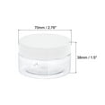 thumbnail image 2 of Uxcell 3oz/ 80ml Round Plastic Jars with White Screw Top Lid for Storage 2Pack, 2 of 5