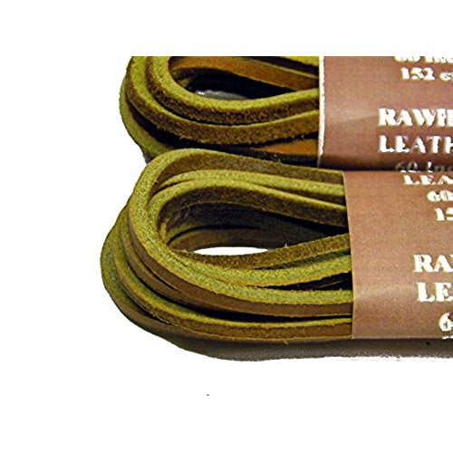 Tan Rawhide Leather Laces for Boots and Quality Footwear 1/8 Inch Square  Cut Rawhide (48 Inch)
