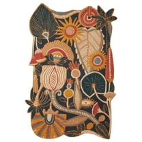 ALEF HOME Loloi Optimism Hand-Tufted Art Deco Botanical Multicolor Area Rug, 6' x 9', Quick Dry