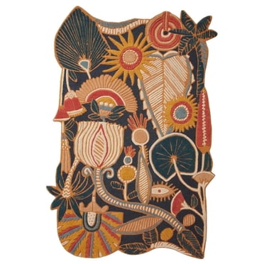 ALEF HOME Loloi Optimism Hand-Tufted Art Deco Botanical Multicolor Area Rug, 6' x 9', Quick Dry