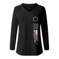 thumbnail image 2 of AKEGAMN Black Long Sleeve Letter Printed Casual T Shirt, S-XXL, 2 of 5