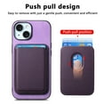 thumbnail image 3 of Allytech 2 in 1 Detachable Wallet Case for iPhone 15, [Thin & Light] [Compatible with MagSafe] Luxury PU Leather Card Holder Soft Bumper Shockproof Anti-Scratch Magnetic Case, Purple, 3 of 11
