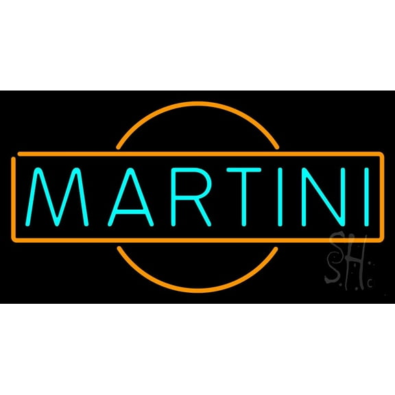 Martini Bar LED Neon Sign 13 x 24 - inches, Clear Edge Cut Acrylic Backing, with Dimmer - Bright and Premium built indoor LED Neon Sign for Bar decor.