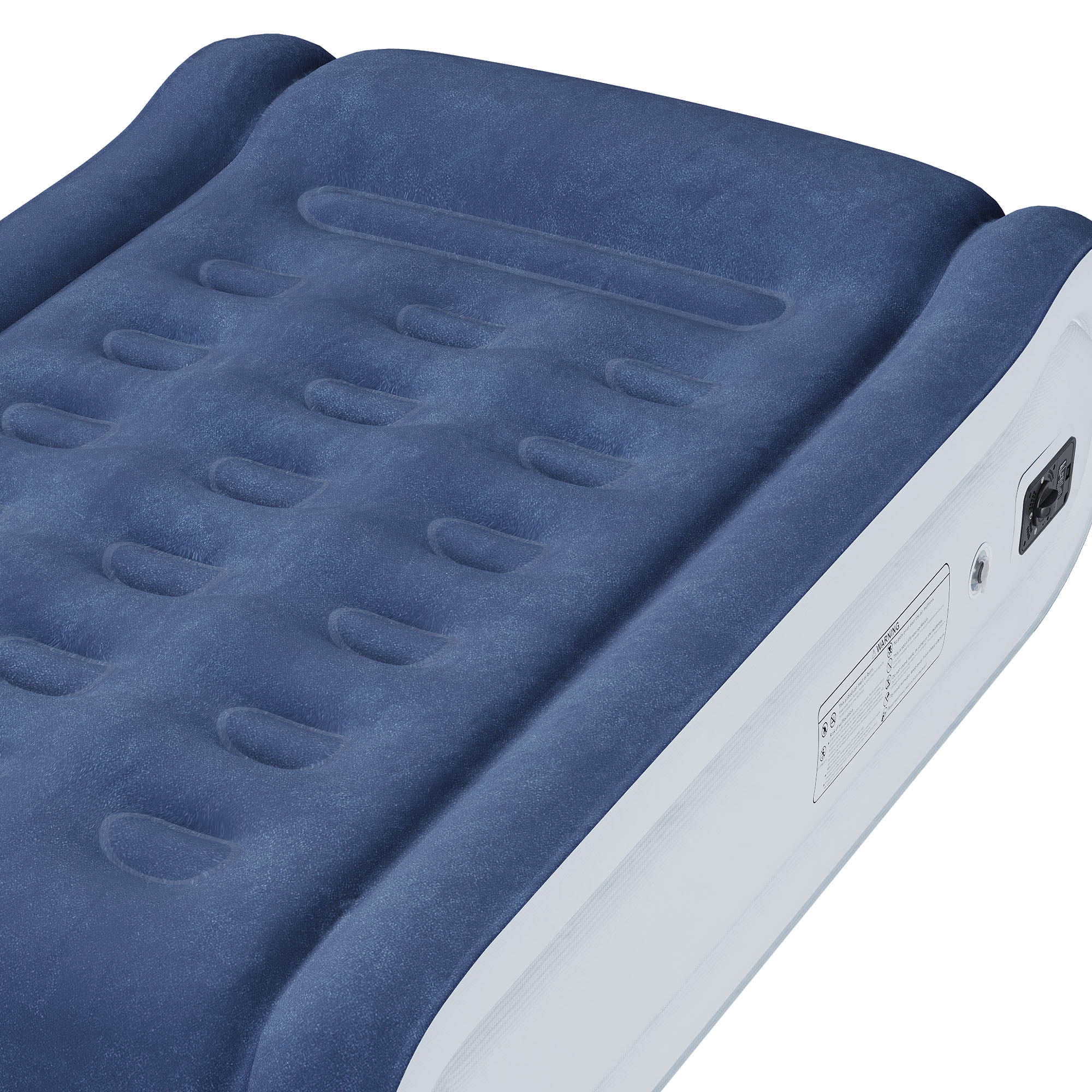 Uforic Twin Air Mattress,Luxurious Velvet Surface, Unsurpassed Body Support, Ergonomic Design with Integrated Pillow, Emergency Repair Kit, and Rapid Inflation/Deflation