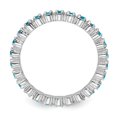 thumbnail image 5 of Auriga Fine Jewelry 925 Sterling Silver Blue Topaz Eternity Ring for Women Size- 8, 5 of 6