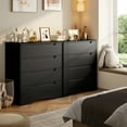 thumbnail image 5 of Aiho 4 Drawer Dresser, 32 "H Black Dresser with Cutout Handles for Bedroom, 5 of 12