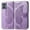 Lightpurple, variant on Feishell Wallet Case for Motorola Moto G (2023),Butterfly & Flower Embossed PU Leather TPU Inner Shell Magnetic Flip Stand Card Slots Shockproof Protective Phone Cover,Pink