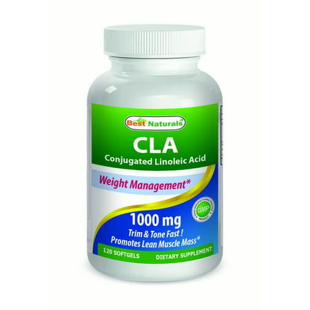 Best Naturals High Potency CLA 1000 mg Weight Loss Pills for Lean Muscle Mass, Softgels, 120 (Best Meals For Lean Muscle)