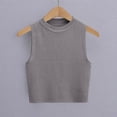 thumbnail image 3 of Vmvidoty Women's Summer Sleeveless Casual Camisole Shirt Relaxed Fit Knit Ribbed Tank Tops Gray S, 3 of 7