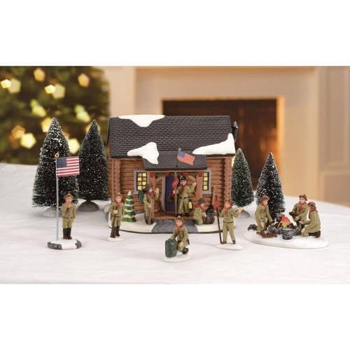 Scout Christmas Village 2022 Holiday Time Christmas Decor Boy Scouts Of America 11-Piece Village Set -  Walmart.com