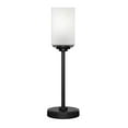 thumbnail image 1 of Toltec 53-MB-531 Luna Accent Table Lamp Shown In Matte Black Finish With 4" Square Clear Bubble Glass, 1 of 1