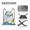 thumbnail image 6 of Ratiio Daisy Flowers Print Drawstring Backpack Bag Sport Gym Sackpack Heavy Duty String Backpack for Men Women, 6 of 7