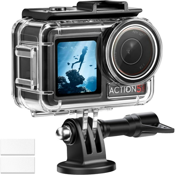 GAEKOL 50M/164FT Waterproof Case for DJI Action 5 Pro Action 4/3, Underwater Photography Housings Anti-Fog Dive Accessories