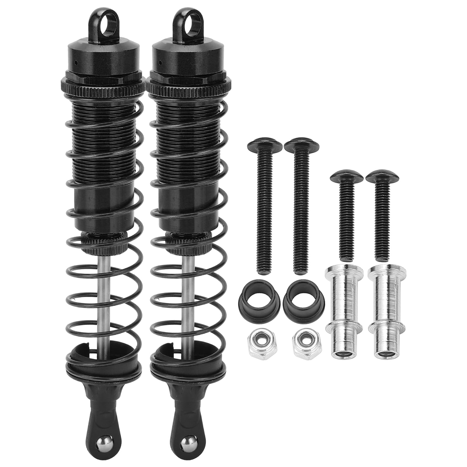 2Pcs 1 8 RC 140mm Oil Filled Adjustable Shock Absorber Damper for TRAXXAS SLASH 2WD RC CarBlack Walmart