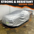 thumbnail image 4 of Mockins 190" x 75" x 72" 150D Oxford Silver Polyester SUV Car Cover with Zipper - Breathable & Waterproof, 4 of 9
