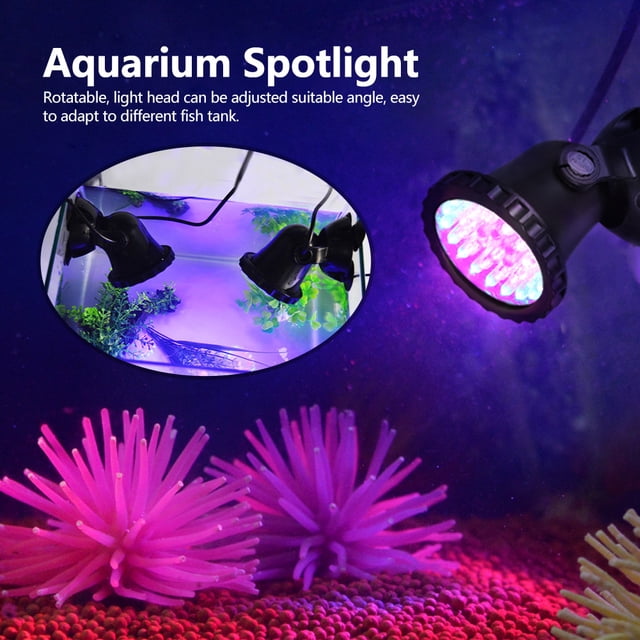Aquarium Spotlight, Aquarium RGB Spotlight, Solid Adjustable For Fish Garden Pond