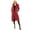 Red, variant on Haute Edition Women's Maxi Length Quilted Puffer with Faux Fur Lined Hood