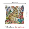 thumbnail image 4 of nygtbtfer Pillow Covers Floral Eggs Cushion Case Happy Spring Farmhouse Decorations Happy Egg Hunt Throw Pillow for Sofa Couch Living Room Bedroom Office Car White, 4 of 7