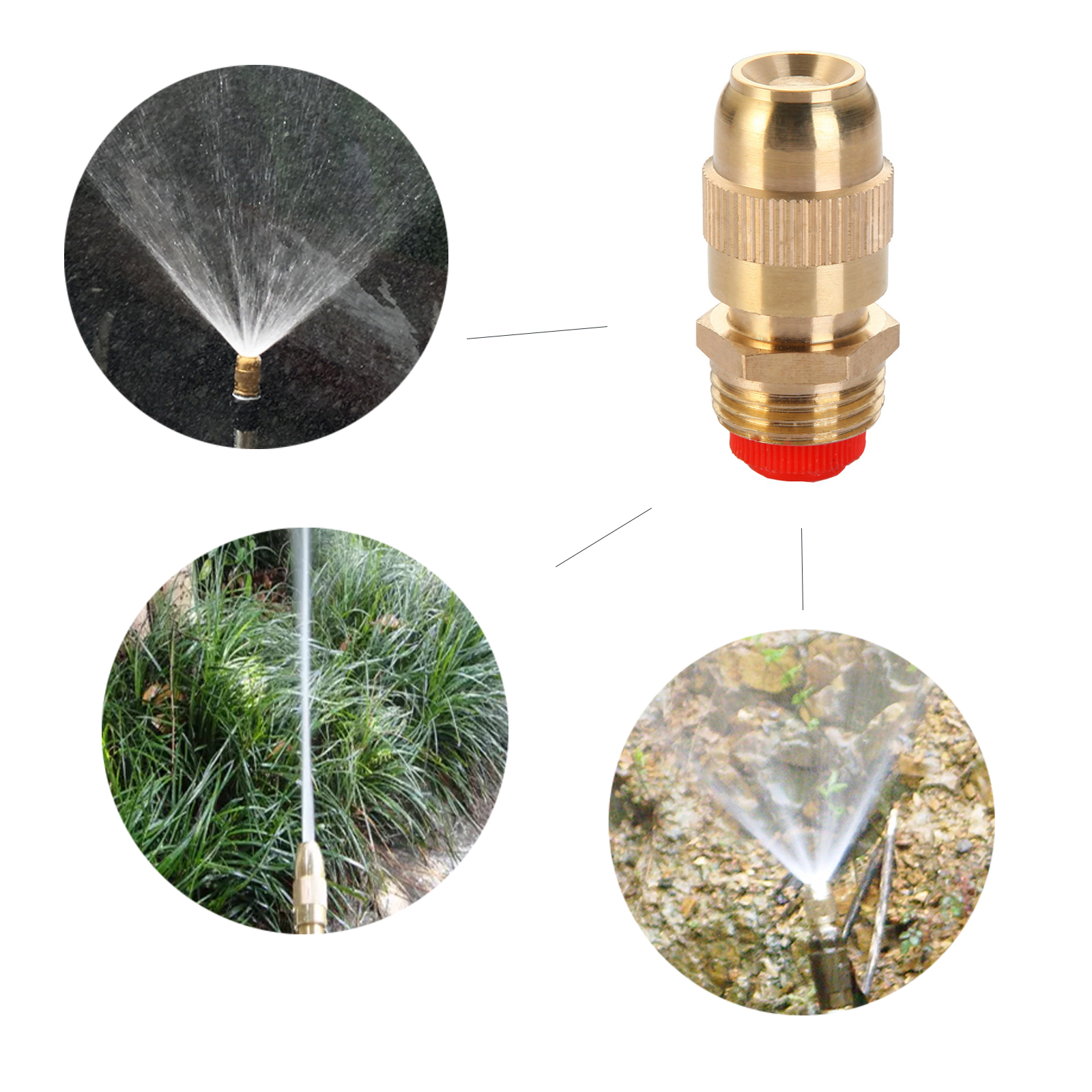 3pcs Mist Maker External Thread Adjustable Atomization Misting Garden