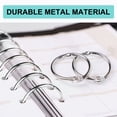 thumbnail image 3 of Loose Leaf Binder Ring, 15 Pack, 1 Inch, Binder Rings, Key Rings, Metal Book Rings for Index Cards, Flash Cards, Scrapbook, Photo Album, Silver Tone, 3 of 7