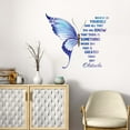 thumbnail image 6 of thovorrnl Large Inspirational Butterfly Wall Decals, Removable Vinyl Peel and Stick Wall Art Stickers Decor for Playroom, Living Room Office (Blue), 6 of 7