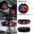 thumbnail image 6 of Xixirimido Fire Wolf Galaxy Car Front Seat Covers 12Pcs Set with Steering Wheel &Seat Belt Cover Car Trash Can Armrest Cover Air Vent Bag Rear View Mirror Cover Cup Coasters Kychain, 6 of 7