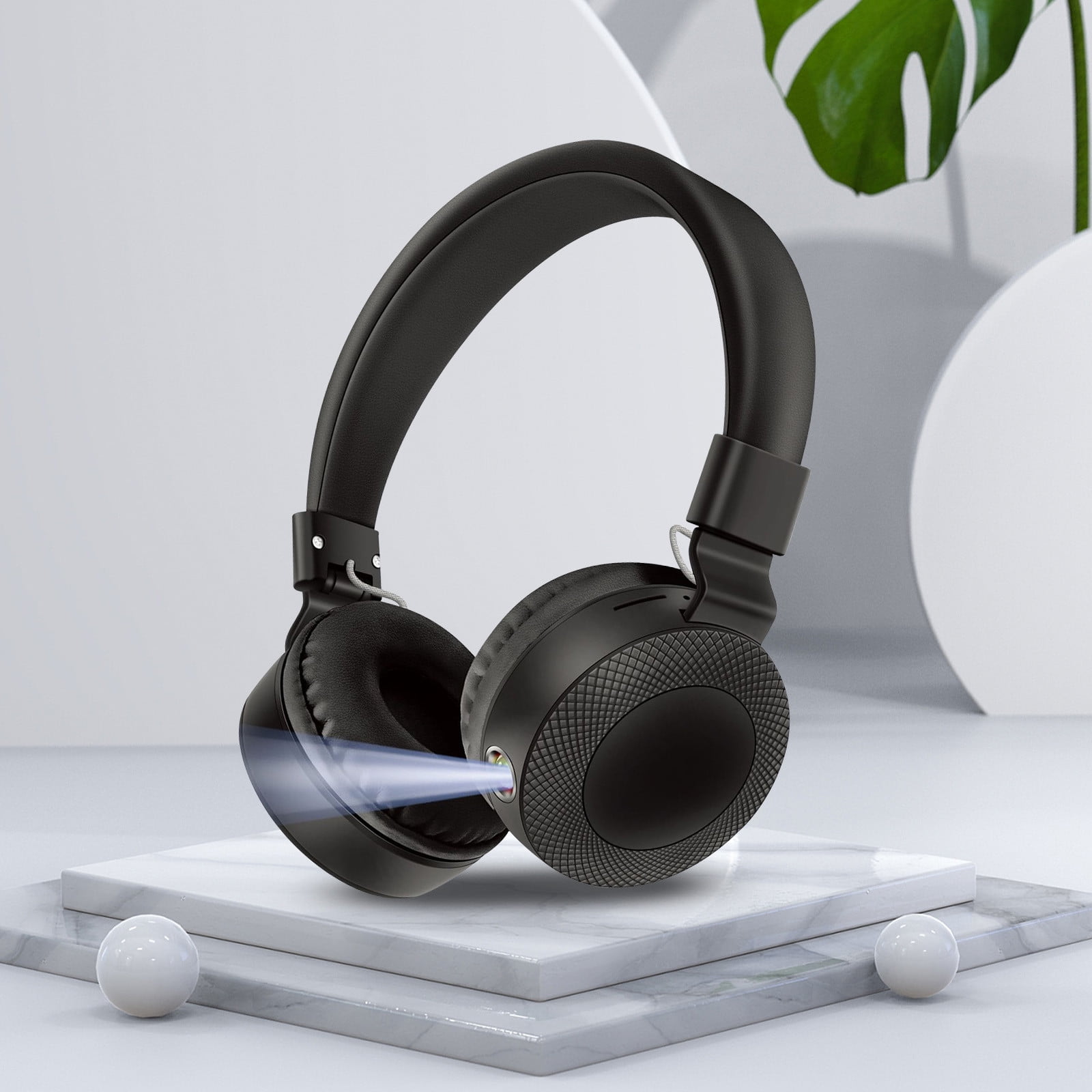 Wireless Headset, Wireless Headphones with Mic(AI Noise Cancelling), 65 Hrs Working Time with USB Dongle, Wireless Headset with Mic for Work from Home/Computer/Laptop/PC/iPhone/Android,Black