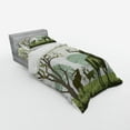 thumbnail image 3 of Ambesonne Green Bedding Set 4 Pcs, Deer and Nature Park, Queen, Green, 3 of 3