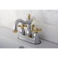 thumbnail image 2 of Kingston Brass KB1604AX Heritage 4 in. Centerset Bathroom Faucet, Polished Chrome/Polished Brass, 2 of 3