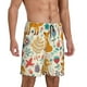 thumbnail image 2 of Fotbe Whimsical Fox Floral Garden Pantalones Cortos de Pijama para Hombre, Ropa de Dormir, Pantalones de Pijama Cortos para Hombre-3X-Large, 2 of 6