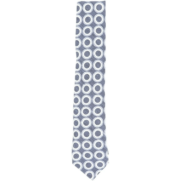 Paolo Albizzati Cravate Imprimée en Coton et Soie Bleu Marine / Blanc pour Hommes - Taille Unique