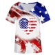thumbnail image 5 of Fiudx Ofertas Flash Artículos En Oferta Blusas Pullove Informales de Manga Corta con Cuello En V y Estampado de Independencia para Mujer, 5 of 5